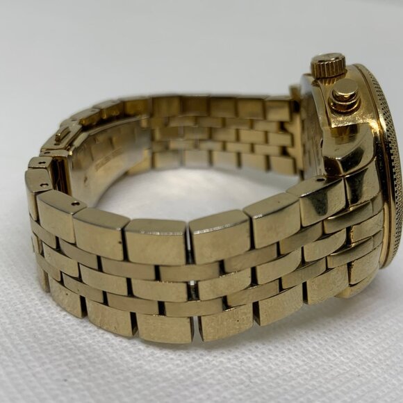 Michael Kors Women MK5676 date Chronograph Gold Tone Quartz 37mm 7” running - Picture 7 of 9